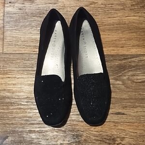 Karen Scott VGC Elegant Black Loafers With Glitter Size 8 M.